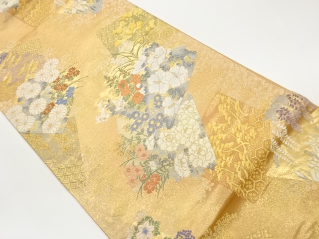 JAPANESE FUKURO OBI / WOVEN FLOWERS